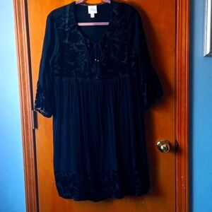 Knox Rose black gauze dress